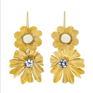 BNWT Ulla Johnson Narcisse Double Flower earrings